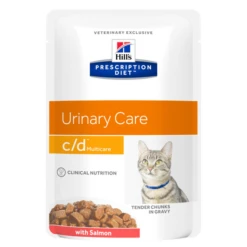 Hill’s Prescription Diet C/D Multicare Urinary Care Maaltijdzakjes – Kattenvoer – Zalm 12×85 G