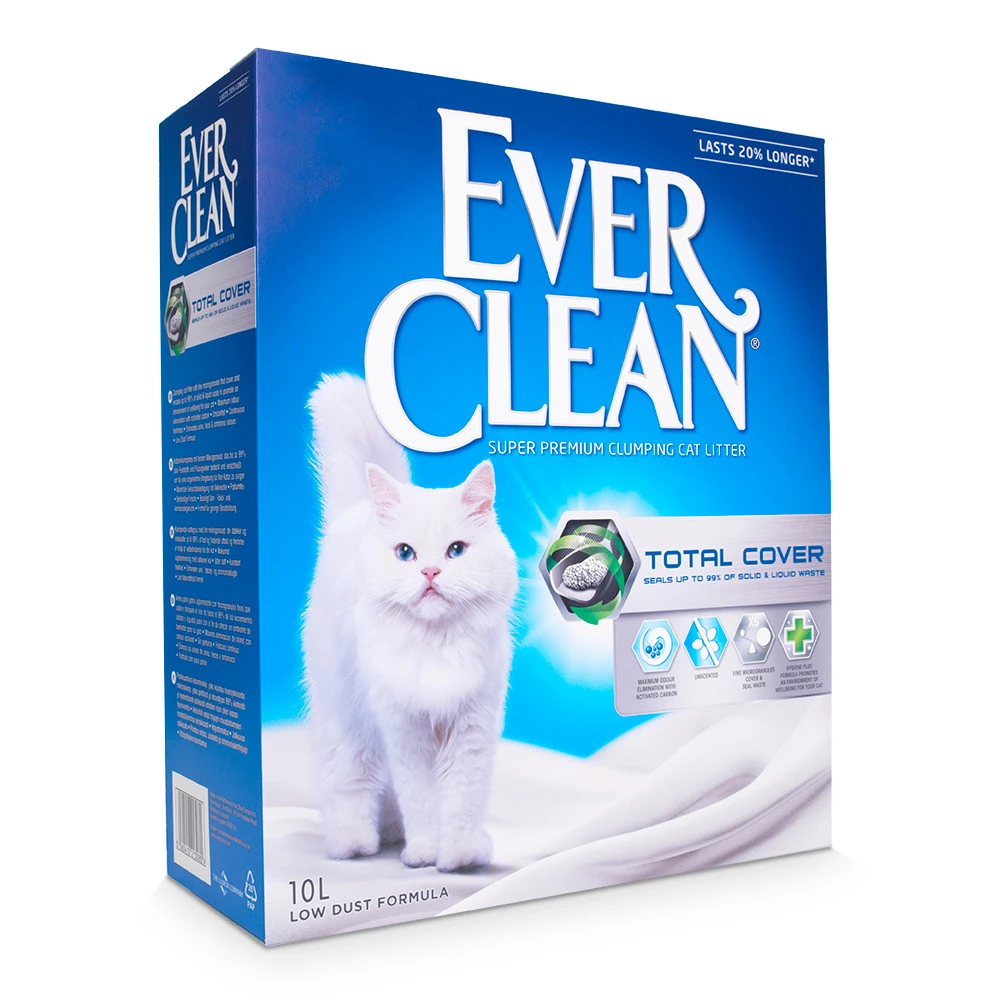 2x10l Ever Clean® Total Cover Klonterende Kattenbakvulling Parfumvrij Kat 3 2x10l Ever Clean® Total Cover Klonterende Kattenbakvulling Parfumvrij Kat