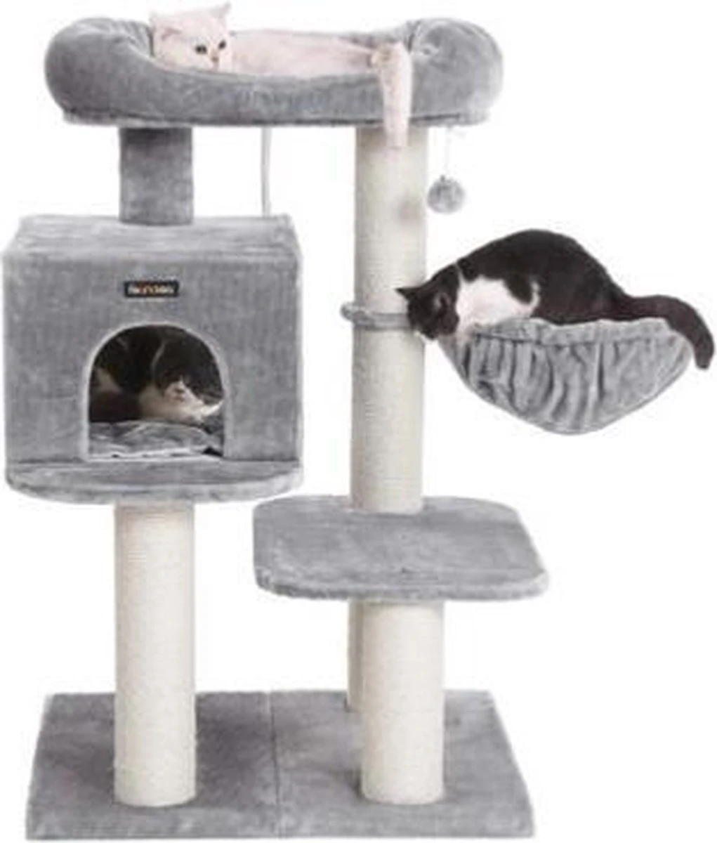 Segenn’s Compacte Krabpaal 112 Cm Lichtgrijs – Hangmat – Grote Knuffelhol – Verstelbare Elementen – Extra Dikke Stammen Volledig In Sisal Gewikkeld – Krabpaal, Stal 3 Segenn’s Compacte Krabpaal 112 Cm Lichtgrijs – Hangmat – Grote Knuffelhol – Verstelbare Elementen – Extra Dikke Stammen Volledig In Sisal Gewikkeld – Krabpaal, Stal