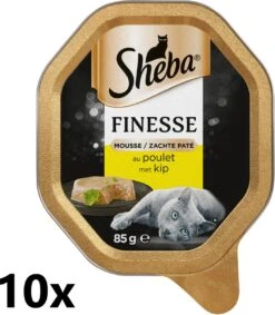 Sheba Alu – Finesse Mousse Met Kip – 10x85g – Kattenvoer