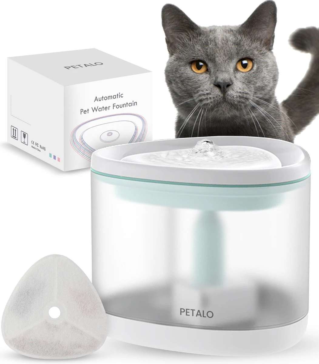 PETALO® Drinkfontein – Hond/Kat – 2.5 Liter- Incl. Filter En Cleaning Tool – Waterfontein Kat – Kattenfontein – Drinkfontein Kat – Fluisterstil – Poezen Fontein – Dieren Drinkbakken – 3 PETALO® Drinkfontein – Hond/Kat – 2.5 Liter- Incl. Filter En Cleaning Tool – Waterfontein Kat – Kattenfontein – Drinkfontein Kat – Fluisterstil – Poezen Fontein – Dieren Drinkbakken –