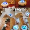 Ufo Huisdier Draaitafel Catching Training Slimme Speelgoed Vervangbare Veer Interactieve Cat Toy Smart Teaser Automatische Veer Teaser Kat Speelgoed