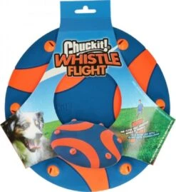 Chuckit! Chuckit Whistle Flight Hondenspeelgoed – Hondenspeeltje Voor Plezier – Apporteer Speelgoed Voor Honden – Blauw En Oranje