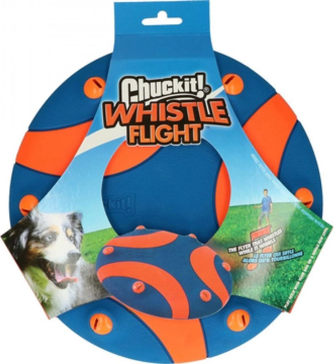 Chuckit! Chuckit Whistle Flight Hondenspeelgoed – Hondenspeeltje Voor Plezier – Apporteer Speelgoed Voor Honden – Blauw En Oranje 3 Chuckit! Chuckit Whistle Flight Hondenspeelgoed – Hondenspeeltje Voor Plezier – Apporteer Speelgoed Voor Honden – Blauw En Oranje