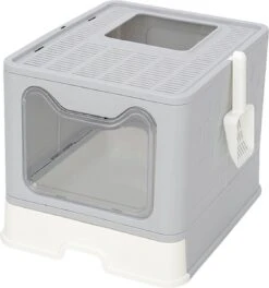 De Home Store – Kattenbak – Opvouwbaar – Uitschuifbaar – Katten – Anti Spatten – Deksel