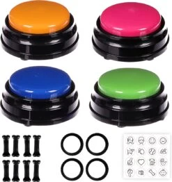 BFreshPets Praatknop Voor Honden – 4 Stuks – Dogbuttons – Hondenspeelgoed – Honden Training – Laat Uw Huisdier Spreken