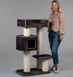 Krabpaal Voor Grote Katten Devon Rex Taupe Topkwaliteit Van RHRQuality