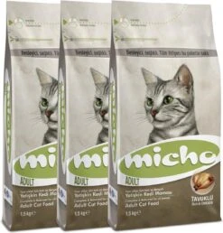 Micho Adult Cat – Premium Kattenvoer – 3 X 1,5 Kg