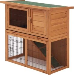 Konijnenhok Nidda 85×91,5×45 Cm Houtkleurig