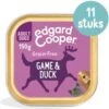 3x11x150 Gr Edgard & Cooper Wild / Eend Kuipje Graanvrij Hondenvoer
