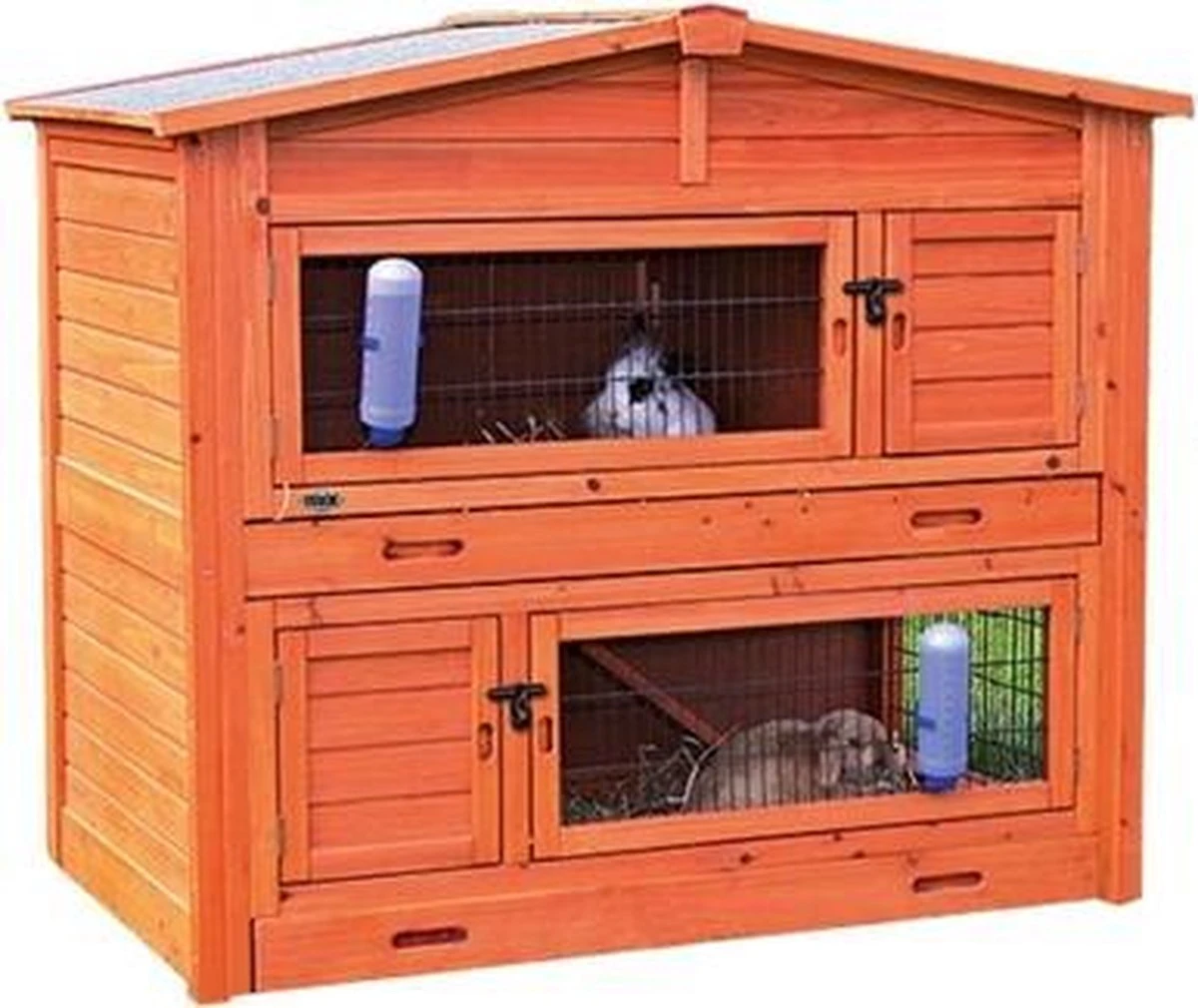 Trixie Natura Konijnenhok Bruin 3 Trixie Natura Konijnenhok Bruin