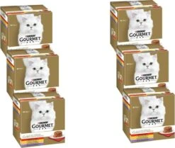 6x Gourmet Gold – Hartig Torentje Mix Multipack – Kattenvoer – 8x85g