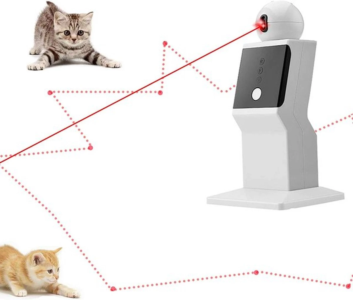 Automatische Laser Robot – Katten Speelgoed – Interactief Voor Uw Kat – 3 Standen – USB Oplaadbaar 3 Automatische Laser Robot – Katten Speelgoed – Interactief Voor Uw Kat – 3 Standen – USB Oplaadbaar