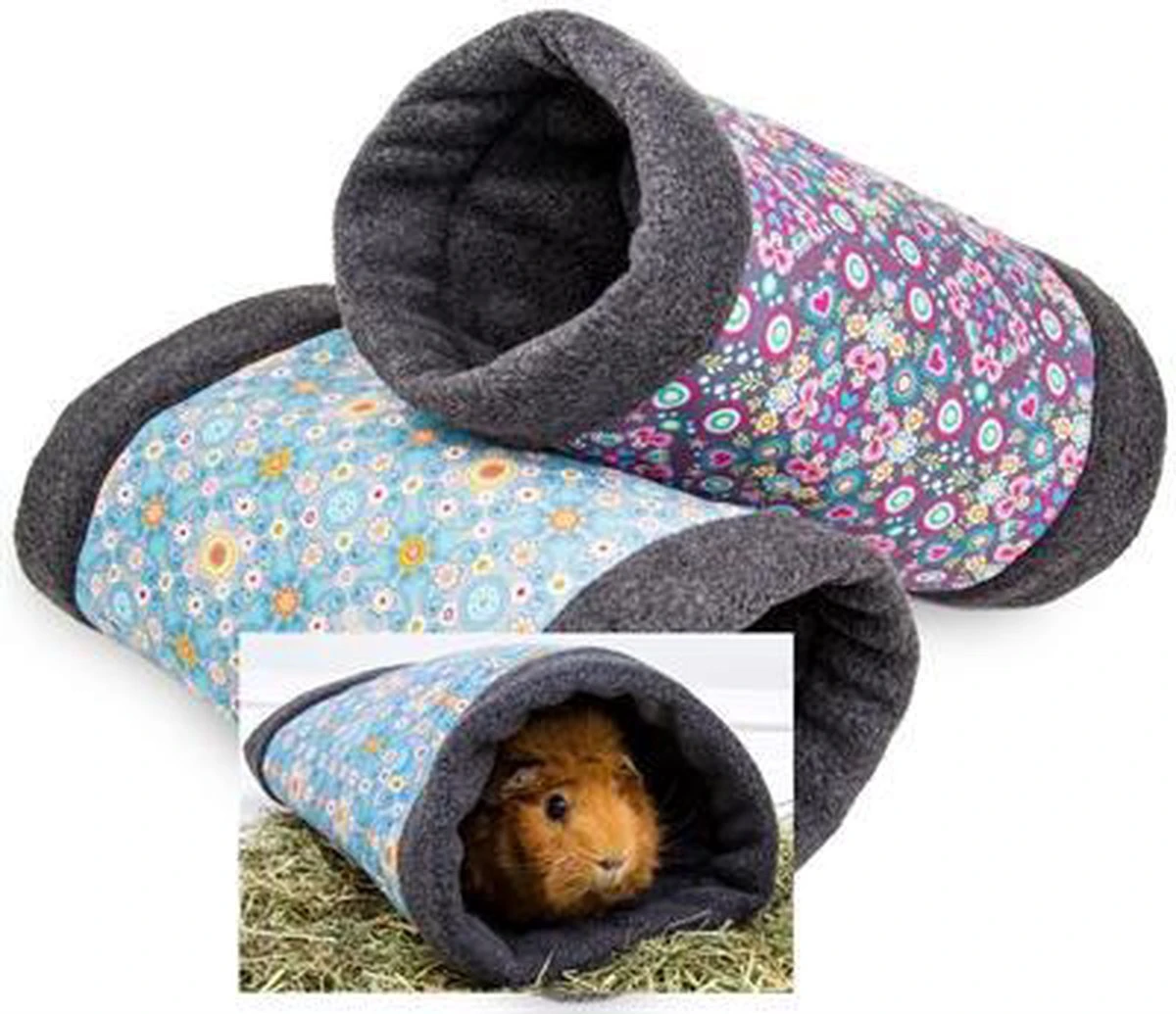 Bunny Nature Fleecy Tunnel Roze 3 Bunny Nature Fleecy Tunnel Roze