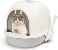 Nobleza 48WLS – Kattenbak Met Kattenbakschep – 50.5×37.5×38 Cm – Grijs – S