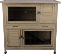 Trixie Trixe Buitenhok Kooi Voor Buiten Hout Grijs Groen 116 X 111 X 65 Cm