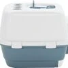 VidaXL Kattenbak Met Deksel 58x45x48 Cm Polypropeen Wit En Blauw -Huisdierproducten 1200x1107