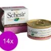 Schesir Kat Blik Gekookte Vis 85 G – Kattenvoer – 14 X Tonijn&Kip&Rijst