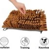Snuffelmat Hond Kat Honden Speelgoed Puppy Speelgoed Katten Speeltjes – Snuffelmatten Voor Honden En Katten Intelligentie – Hersenwerk – Speelmat – Konijnen – Training – Speeltjes – Trainingsmat – Anti-Schrok – Snuffelkleed – Bruin Met Zuignapjes