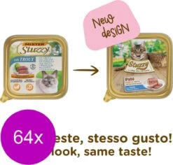 Mister Stuzzy Cat Paté 100 G – Kattenvoer – 64 X Forel