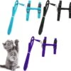 Kattentuigje,Forreen 3 Stuks Kat Harnas Verstelbaar Nylon Zacht Ademend Onbreekbaar Kattenharnas Kluis Konijnenharnas Voor Huisdier Puppy Kitten Konijn Binnen Buiten Wandelen