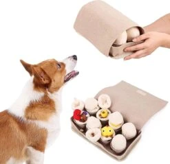 Honden Speelgoed – Snuffelmat – Interactieve Honden Puzzel – Snuffel Training – IQ Training – Intelligentiespeelgoed – Snuffelen – Eierdoos – Eieren – Huisdier – Brokjes Zoeken – Hondenlekkernij Zoeken –
