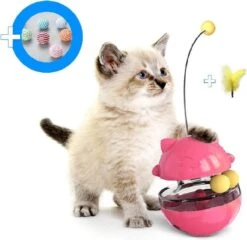 Kattenspeeltjes Intelligentie Kattenspeelgoed Katten Kat Cat Toy Kitten – Roze Voeding Dispenser Speelgoed – Dutchwide