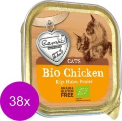 Renske Kat Bio Alu 85 G – Kattenvoer – 38 X Kip Graanvrij