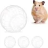 Relaxdays 4x Hamsterbal Doorzichtig – Knaagdierspeelgoed – Loopbal Kunststof – 14cm -Huisdierproducten 1200x1196 3
