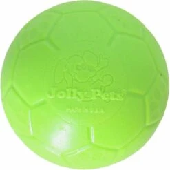 Jolly Pets Jolly Soccer Ball – Honden Speelgoed – Hondenbal Met Appelgeur – Jollyflex Stevig Kunststof – Drijvend Hondenspeeltje – Hondenvoetbal – Hondenspeeltjes Voor Lang Speelplezier – Ø20cm – Groen