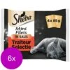 Sheba Multi-Pack Mini Filets Traiteur Pouch – Kattenvoer – 6 X Vlees 4×85 G