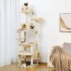 Krabpaal – Luxe Krabpaal Voor Katten – XXL – Katten Speelgoed – Beige – Kattenklimframe – Katten Accessoires – Eenvoudig Te Installeren