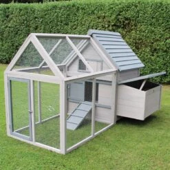 Kippenhok Met Buitenren – Konijnenhok – Cavia Kooi – Caviakooi – Knaagdieren Kooi – Hamsterkooi – Dierenverblijf -1665 (L) X 1210 (B) X 1120 Mm (H)