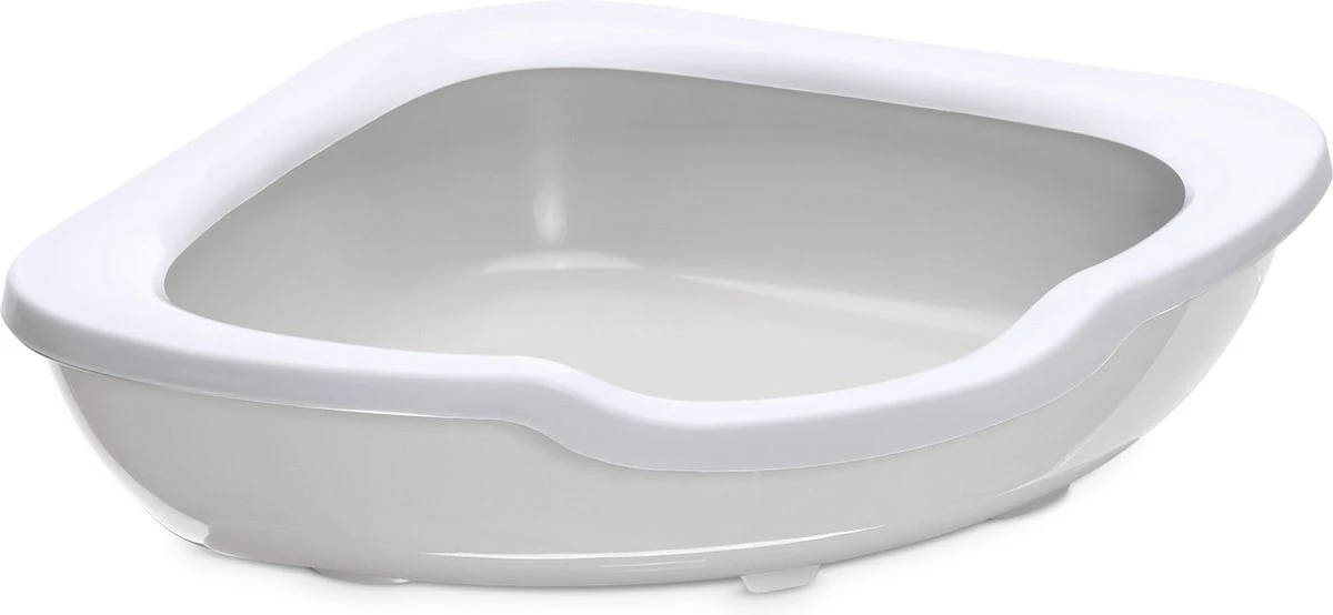 Imac Hoek Kattenbak Fred Lichtgrijs (51X51X15,5 CM) 3 Imac Hoek Kattenbak Fred Lichtgrijs (51X51X15,5 CM)