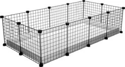 EnNELA Draadkubus Kooi Voor Cavia 4 X 2 X 1 C&C Cage Zwart