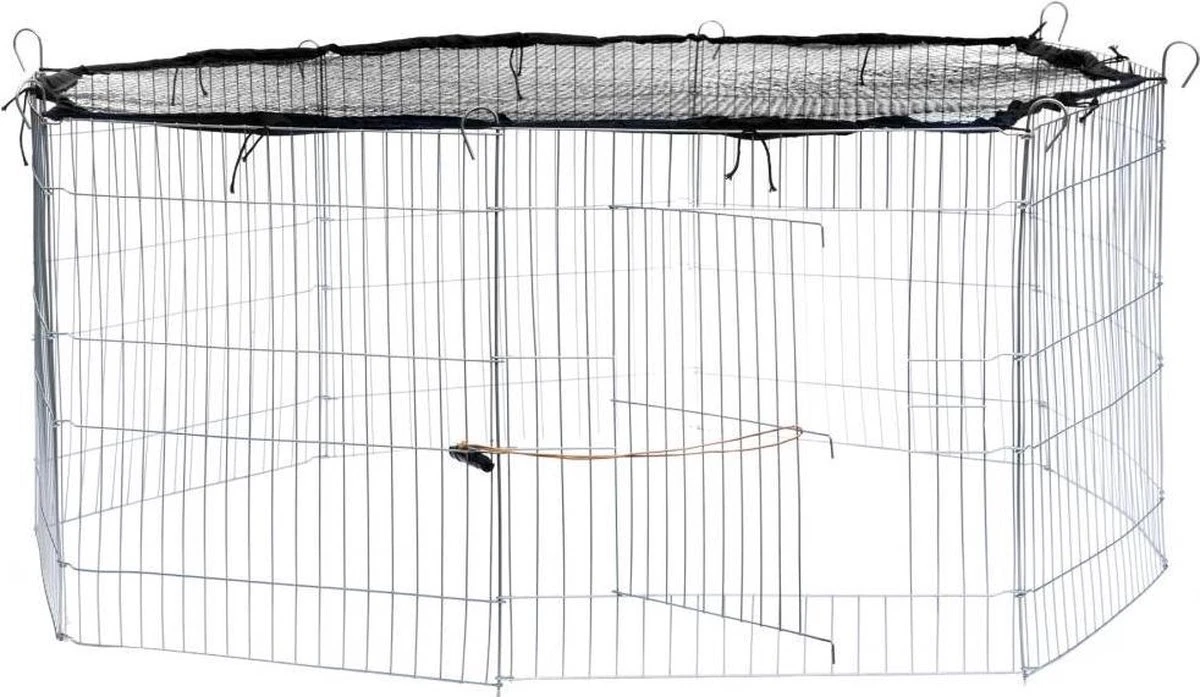 Tectake Kooi Voor Vrije Uitloop Met Veiligheidsnet Ø 145cm Zwart – 402392 3 Tectake Kooi Voor Vrije Uitloop Met Veiligheidsnet Ø 145cm Zwart – 402392