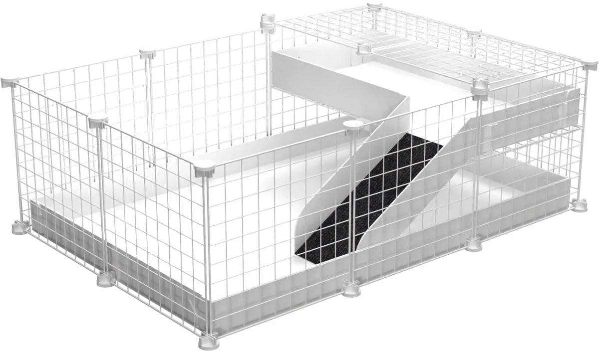 EnNELA Draadkubus Kooi Met Loft Voor Cavia 3 X 2 X 1 C&C Cage Wit 3 EnNELA Draadkubus Kooi Met Loft Voor Cavia 3 X 2 X 1 C&C Cage Wit