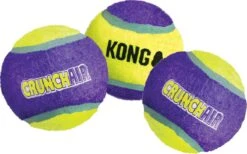 Kong Hond Crunch-air Tennisbal, Medium Net A 3 Stuks.