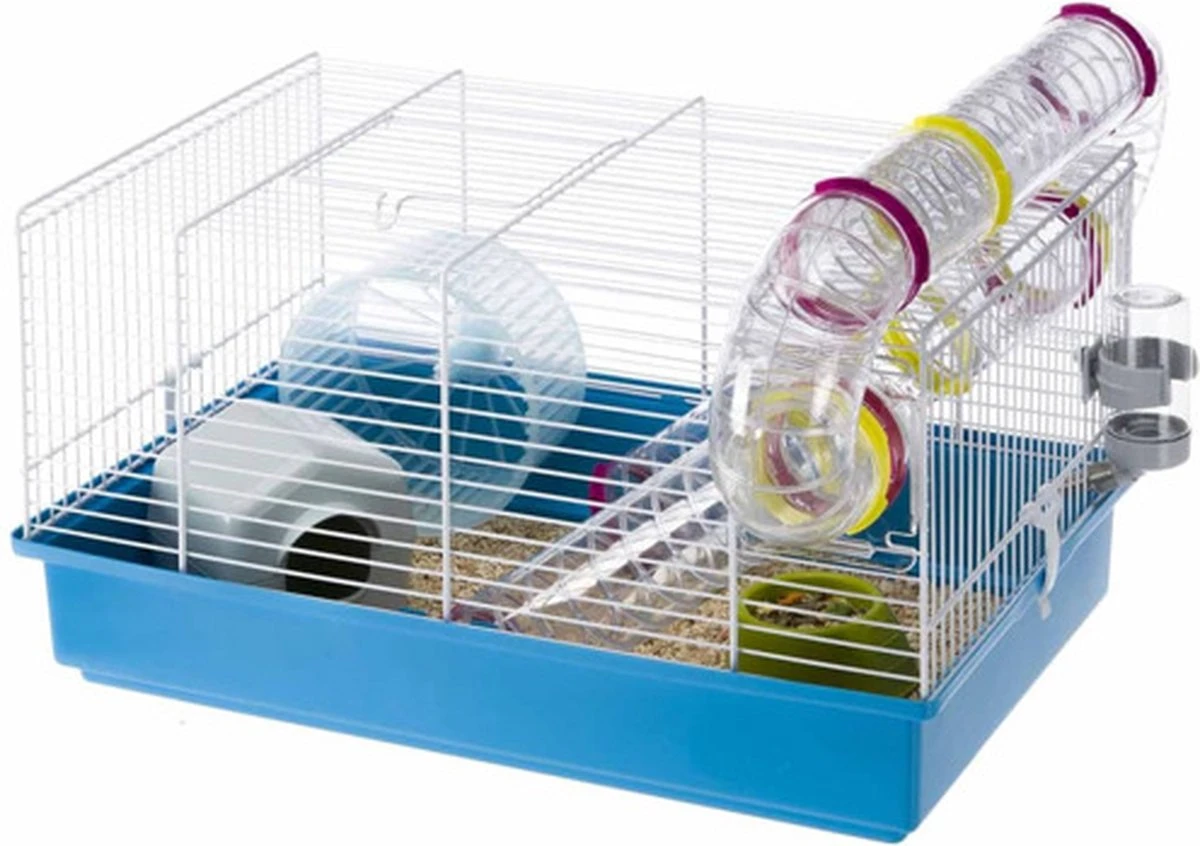Ferplast Kooi Hamsterkooi Paula – Blauw – 46 X 29,5 X 24,5 Cm 3 Ferplast Kooi Hamsterkooi Paula – Blauw – 46 X 29,5 X 24,5 Cm