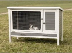 Kerbl ECO Konijnenhok Samy 116x57x82 Cm Kunststof Grijs En Wit