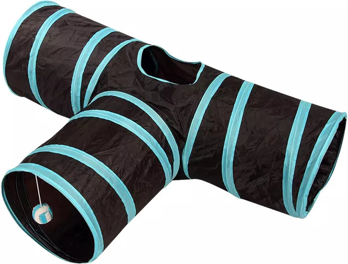 Kattentunnel | Konijnentunnel | Speeltunnel | T-splitsing | Kattenspeelgoed | Tunnel Kat | Kattenspeeltjes | Opvouwbaar 3 Kattentunnel | Konijnentunnel | Speeltunnel | T-splitsing | Kattenspeelgoed | Tunnel Kat | Kattenspeeltjes | Opvouwbaar