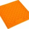 LickiMat Buddy – Hondenbak – Likmat / Anti-schrok / Slowfeeder Voor Hond – Oranje – 20 Cm