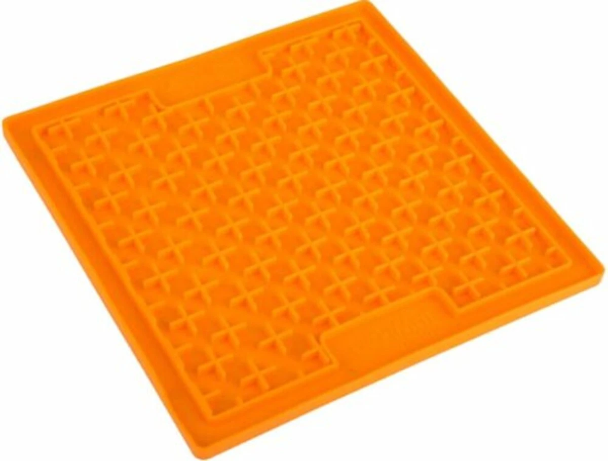 LickiMat Buddy – Hondenbak – Likmat / Anti-schrok / Slowfeeder Voor Hond – Oranje – 20 Cm 3 LickiMat Buddy – Hondenbak – Likmat / Anti-schrok / Slowfeeder Voor Hond – Oranje – 20 Cm