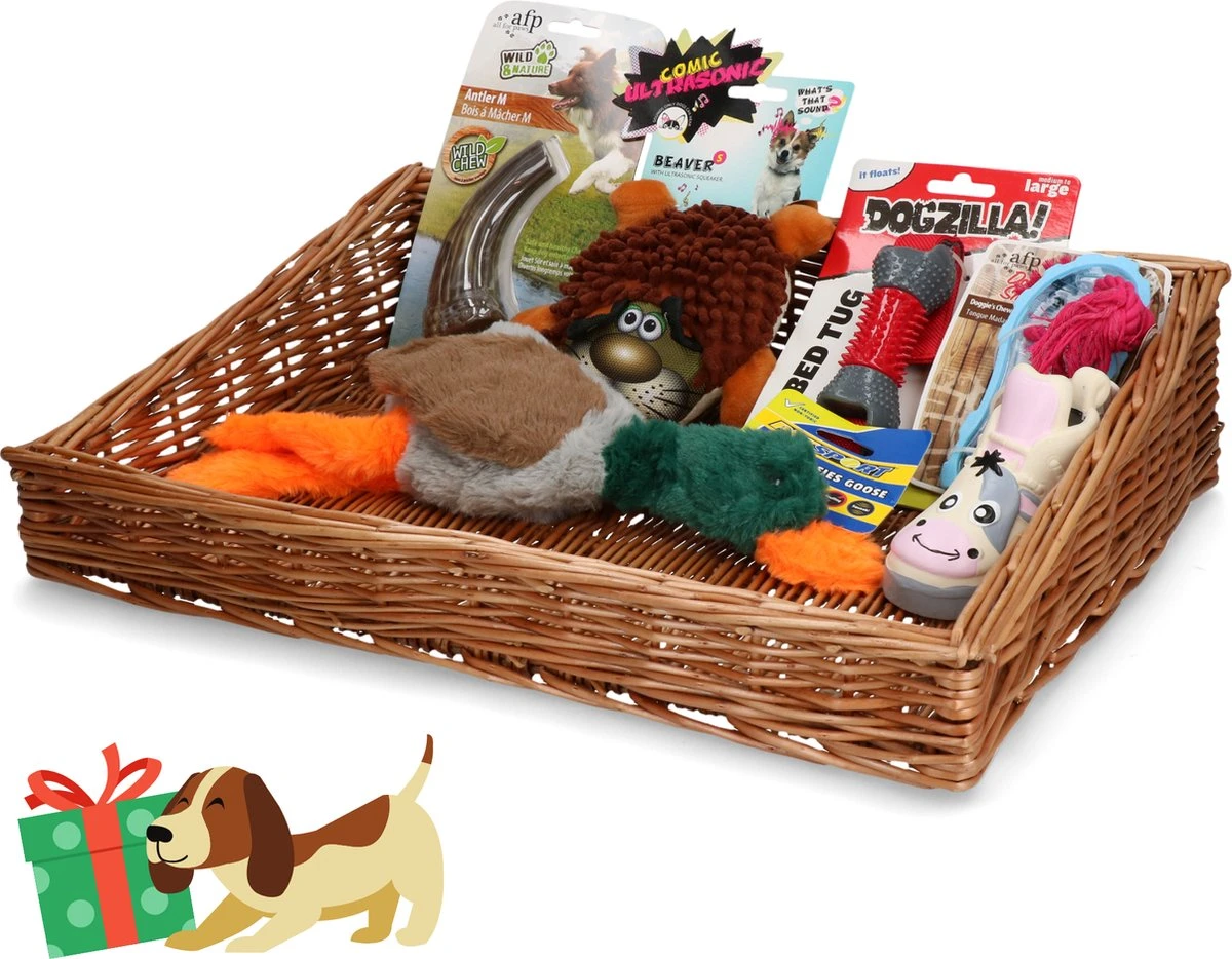 Cadeaupakket Hond – Voordeelpakket Met Hondenspeelgoed En Hondensnacks – 6-delig Verassingspakket Voor Honden – Bevat O.a. Petsport En AFP 3 Cadeaupakket Hond – Voordeelpakket Met Hondenspeelgoed En Hondensnacks – 6-delig Verassingspakket Voor Honden – Bevat O.a. Petsport En AFP