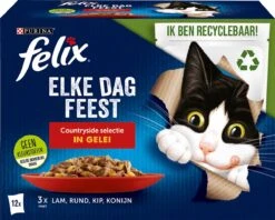 Felix Elke Dag Feest Countryside Selectie In Gelei – Katten Natvoer – 4x12x85 Gr