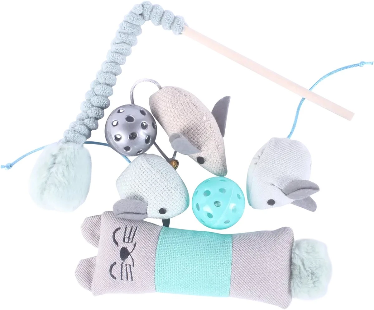 Kattenspeelgoed – 7-delig – Kattenspeeltjes – Blauw – Intelligentie – Speelgoed Voor Katten – Kattenhengel – Speelmuisjes – Kattenspeeltjes 3 Kattenspeelgoed – 7-delig – Kattenspeeltjes – Blauw – Intelligentie – Speelgoed Voor Katten – Kattenhengel – Speelmuisjes – Kattenspeeltjes