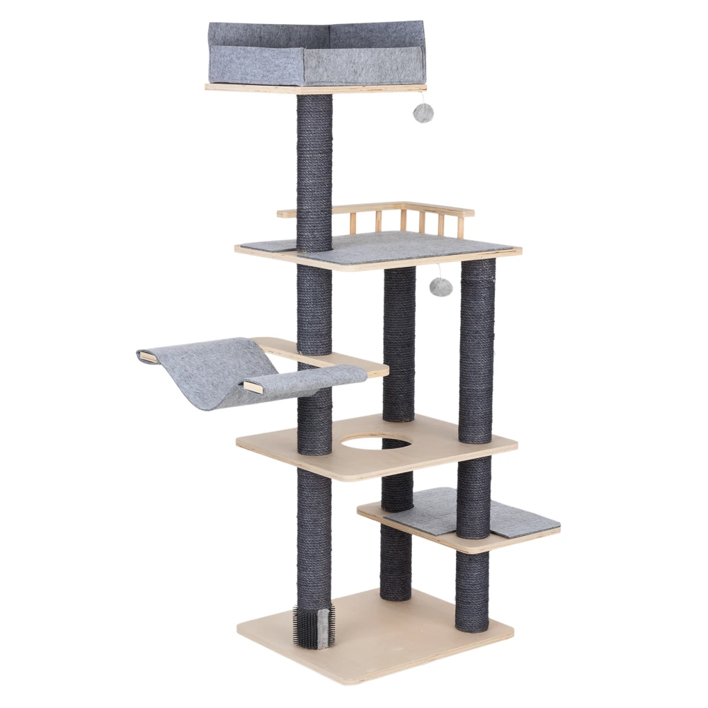 Krabpaal Jardine, Grijs H: 163cm Kat 3 Krabpaal Jardine, Grijs H: 163cm Kat