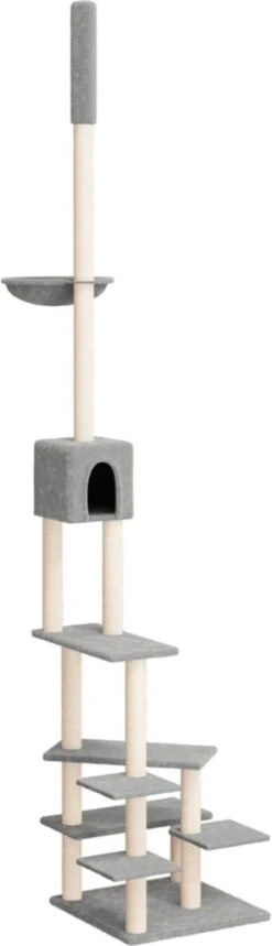 La Dolce Vita – Kattenmeubel Vloer Tot Plafond 268,5-294,5 Cm Lichtgrijs