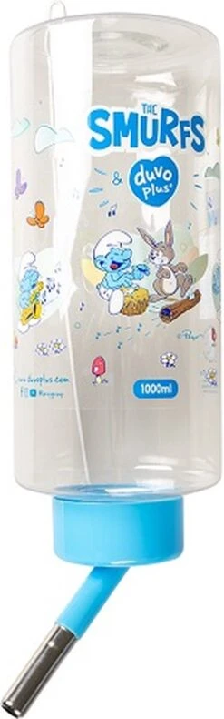 Drinkfles Muzieksmurf 1000ml Transparant