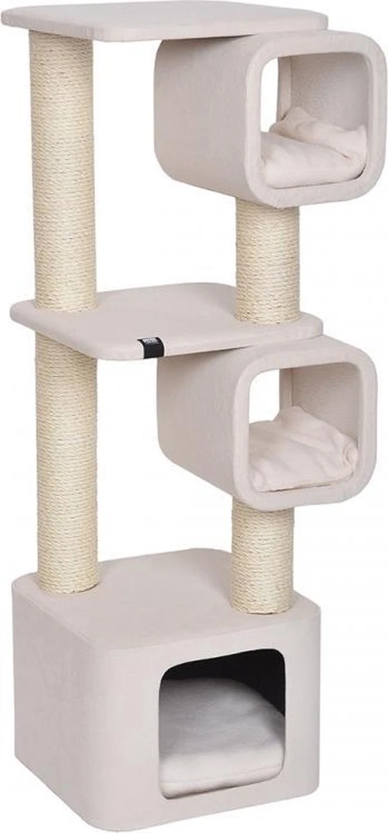 Duvo Krabpaal Akita 37x37x111cm Wit 3 Duvo Krabpaal Akita 37x37x111cm Wit